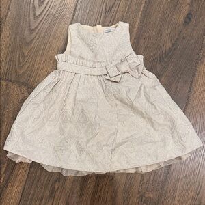 GAP Cream Kids Formal Dress with Bow